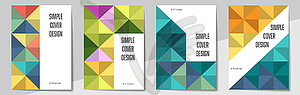 Geometric cover design templates A-4 format. - vector clip art