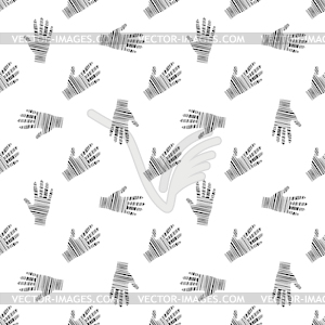 Seamless pattern, palm. Doodle style. Stock - vector image