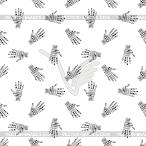 Seamless pattern, palm. Doodle style. Stock - royalty-free vector image