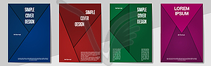 Geometric cover design templates A-4 format. - royalty-free vector image