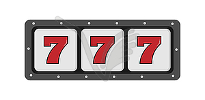 777 slot machine. Simple design - vector clipart