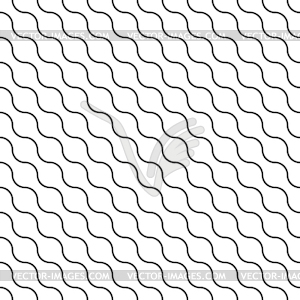 Abstract seamless background of wavy lines. Design - vector clip art