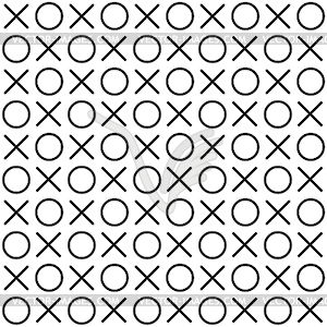 Seamless pattern of circles and intersecting lines - vector image