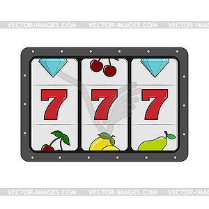 777 slot machine. Simple design - royalty-free vector image