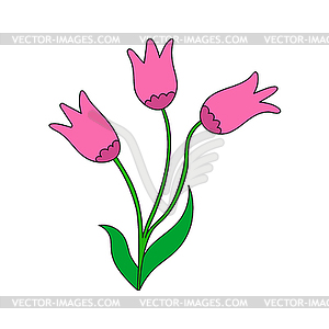 Color flower. Stock isolat - vector clip art