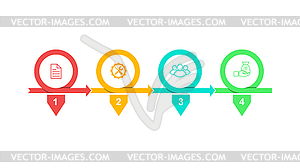 Infographics. template four stages. For web page - vector image