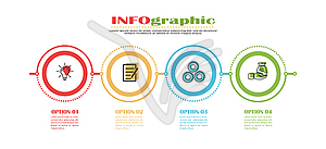 Infographics. template of four stages. For web - vector clip art