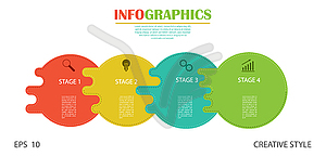 Infographics. template of four stages. For web - vector image