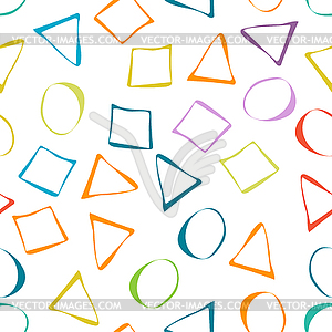 Seamless color pattern of arbitrary geometric shape - vector clip art