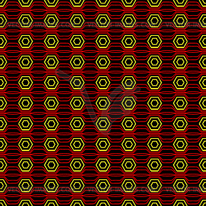 Seamless editable pattern of arbitrary geometric - vector clipart