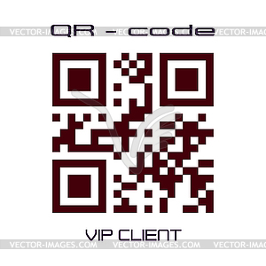 Real QR code sale - VIP CLIENT. Logo, sticker for - vector clipart