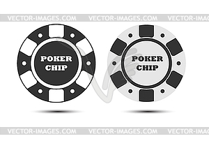 Poker chip. . Gambling theme. on w - vector clipart