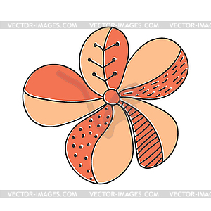 Color flower on white - vector image