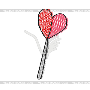 Candy Lollipop. color in Doodle style, isola - vector image