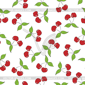 Abstract seamless pattern with cherry or cherry - vector image