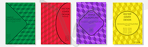 Geometric cover design templates A-4 format. - vector clipart
