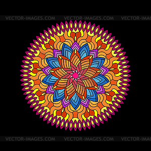 Circular pattern, filled silhouette. isolate - vector clipart