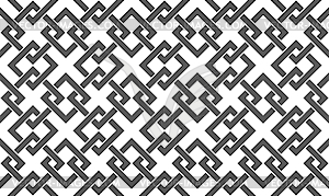 Abstract seamless pattern of intertwined squares fo - vector image