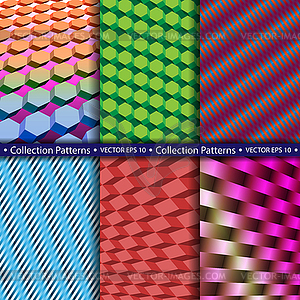 Set of patterns for textile design and decoration, - vector image