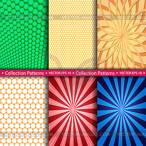 Set of vector patterns for textile design and decoratio - vector clipart