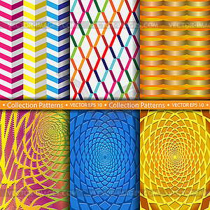 Set of vector patterns for textile design and decoratio - vector clip art