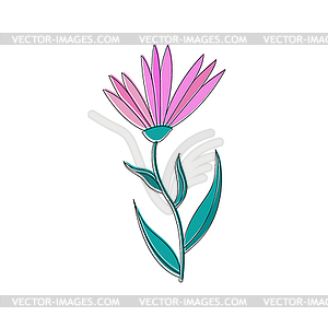 Разноцветный цветок для дизайна и - векторный дизайн