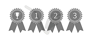 Set of icons for prize medals. Simple design - vector image