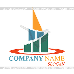 , abstract skyscraper for logo and theme desi - vector clipart