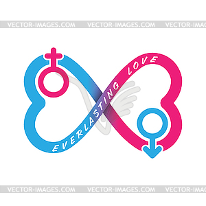Conceptual everlasting love with sign - royalty-free vector image