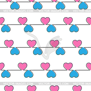 Seamless pattern with heart for simple - vector image