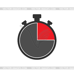 Stopwatch. Simple icon for logo, stic - royalty-free vector image