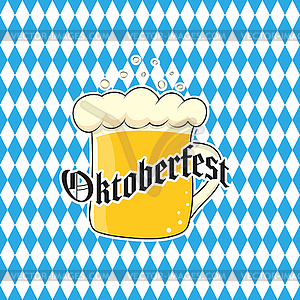 Oktoberfest beer mug for stickers, banners, logos, - vector image