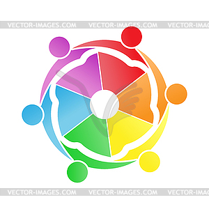 Teamwork, social community, or group of friends. - vector clipart / vector image