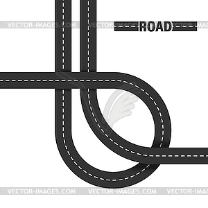 Road, road junction - vector clip art