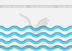 Light background with blue wavy lines for wide - vector clipart