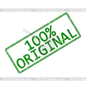 Stamp impression with inscription 100 percent - vector image