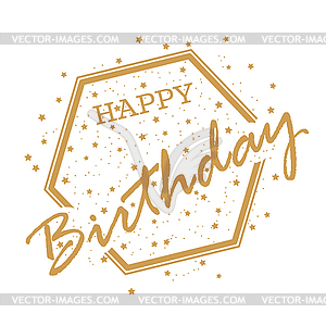 HAPPY BIRTHDAY. Greeting banner, hand-drawn - vector clipart