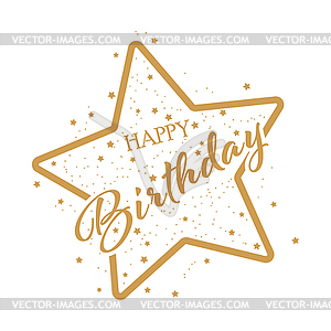 HAPPY BIRTHDAY. Greeting banner, hand-drawn - vector image