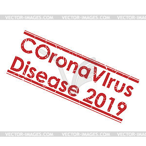 Stamp impression with inscription COronaVIrus - royalty-free vector image