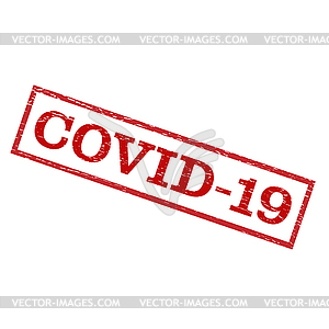 Stamp impression with inscription COVID-2019 - vector clip art