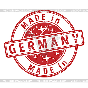Impression of seal with inscription MADE in GERMANY - vector image
