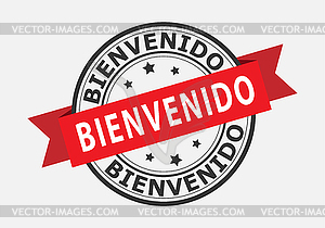 Template for welcome Champ, Language Spanish. - vector clipart