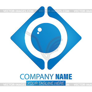 Abstract logo. pupil or lens. for - vector clip art