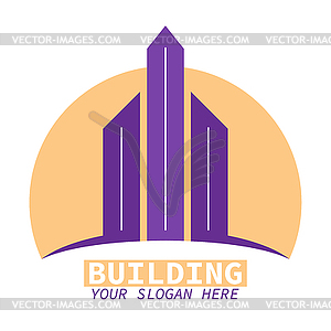 Template for real estate, construction, or city - vector image