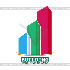 Template for real estate, construction, or city - vector image