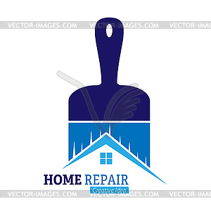 Logo template for construction and renovation. Colo - vector clipart