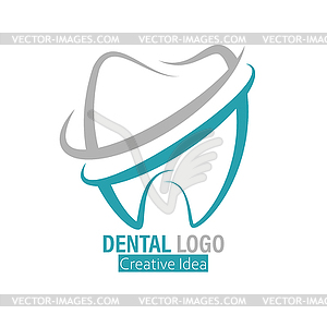 Dental logo. Color for logo, sticker or labe - stock vector clipart