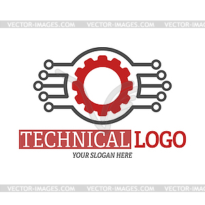 Technical logo. Color for logo, sticker or l - vector clipart