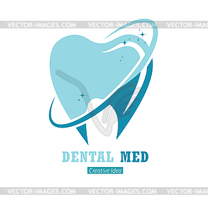 Dental logo. Color for logo, sticker or labe - vector clipart