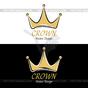 Сrown. Simple for logo, sticker, logo or cr - royalty-free vector clipart